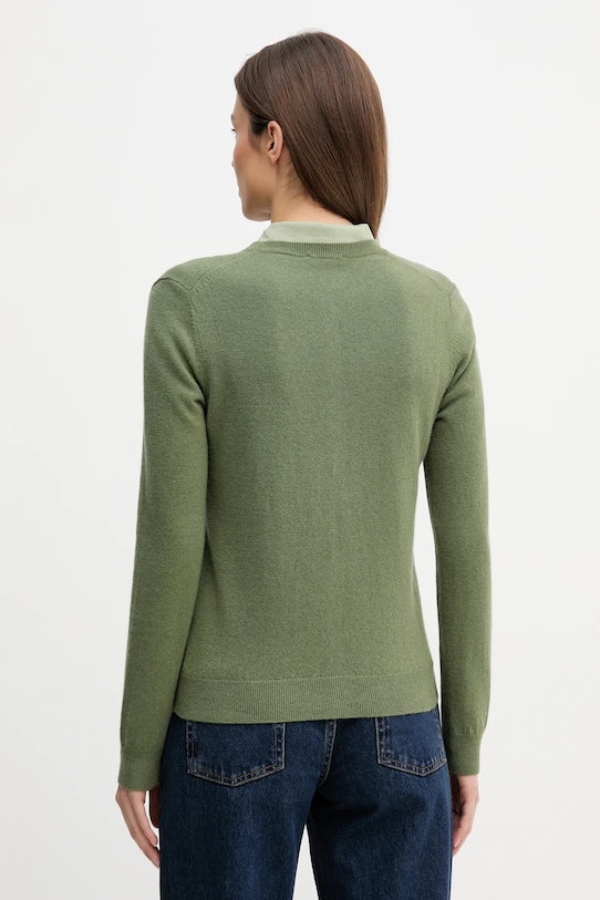 Odzież United Colors of Benetton kardigan wełniany 1002D5485 zielony