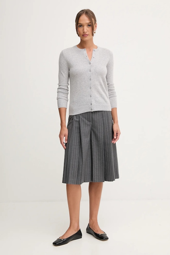 United Colors of Benetton kardigan wełniany 1002D5485 szary AW25