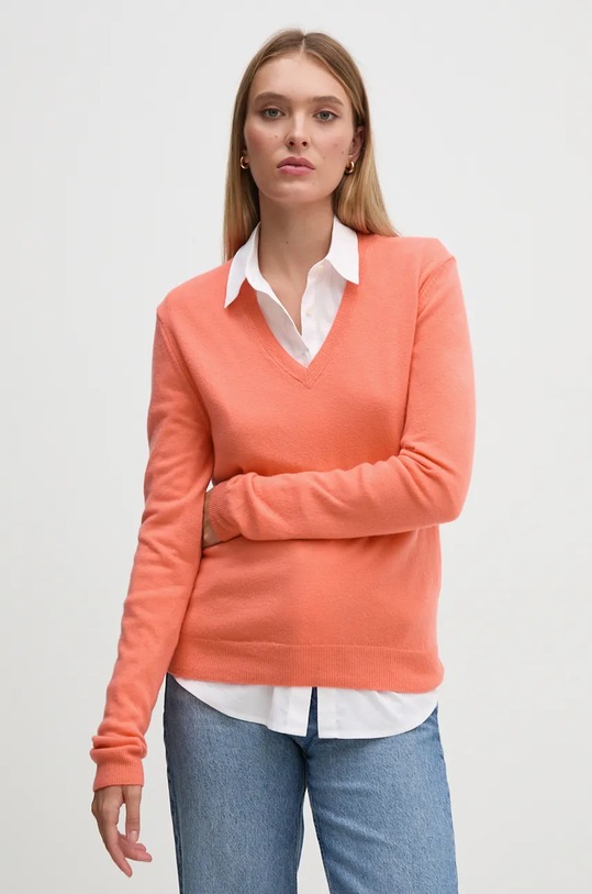 Vlněný svetr United Colors of Benetton oranžová 1002D4488