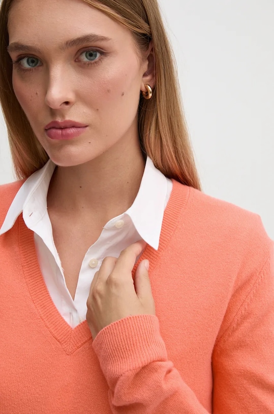 Vlněný svetr United Colors of Benetton oranžová 1002D4488