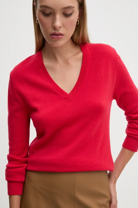 Vlněný svetr United Colors of Benetton červená 1002D4488