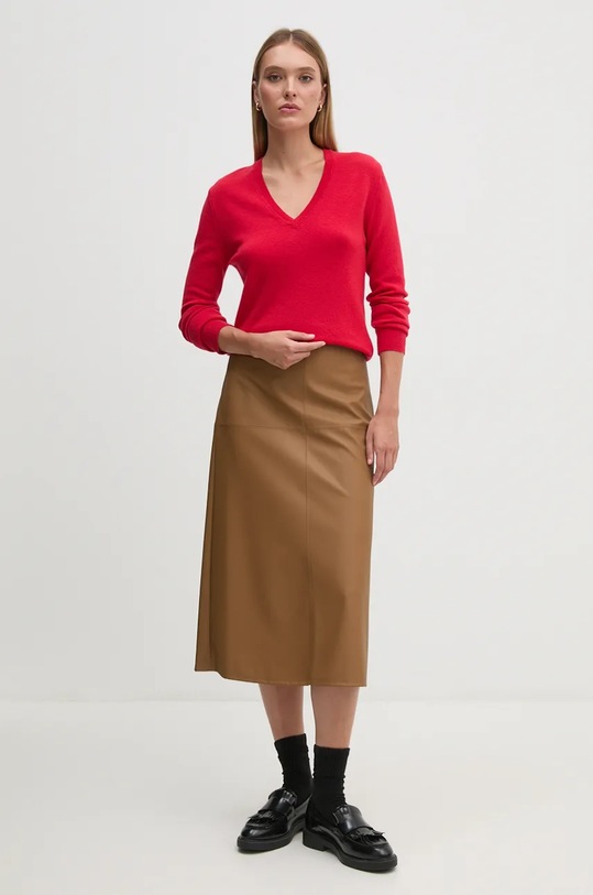 Oblečení Vlněný svetr United Colors of Benetton 1002D4488 červená