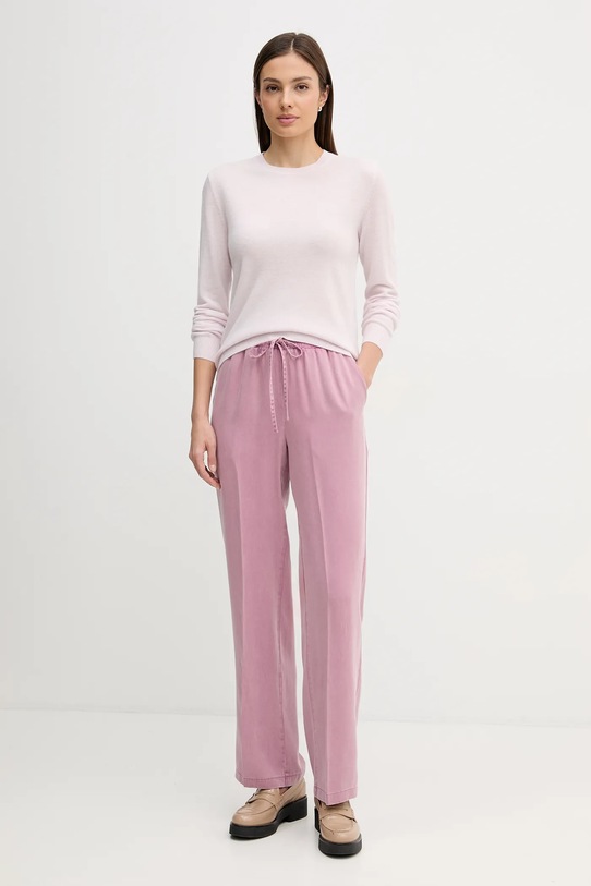 United Colors of Benetton sweter wełniany 1002D1K01 różowy AW25