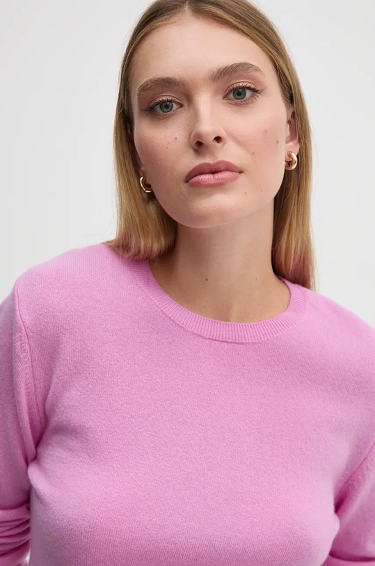 United Colors of Benetton sweter wełniany 1002D1K01 fioletowy AW25