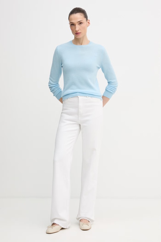 United Colors of Benetton sweter wełniany 1002D1K01 niebieski AW25