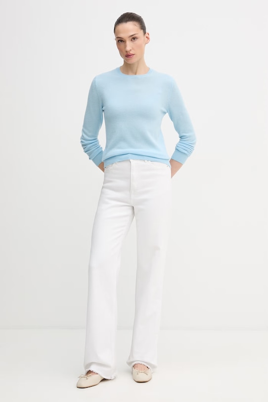 United Colors of Benetton sweter wełniany 1002D1K01 niebieski AW25