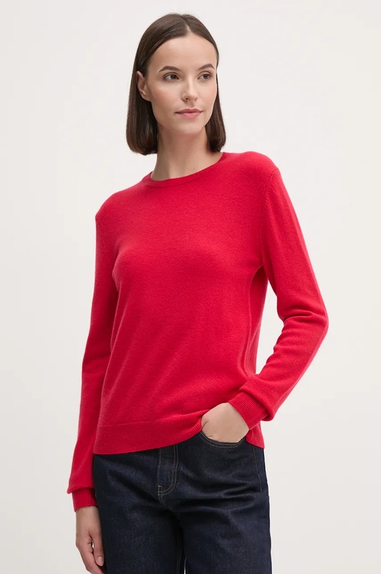Шерстяной свитер United Colors of Benetton красный 1002D1K01