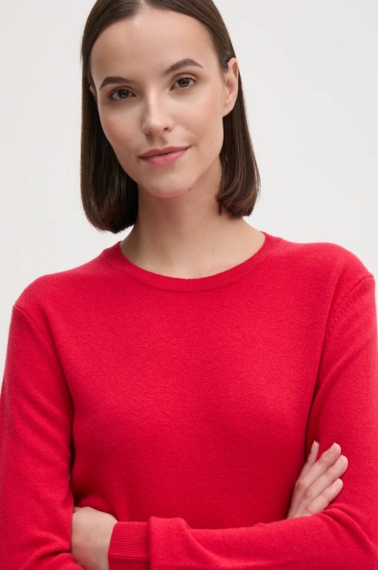 Шерстяной свитер United Colors of Benetton 1002D1K01 красный AW24