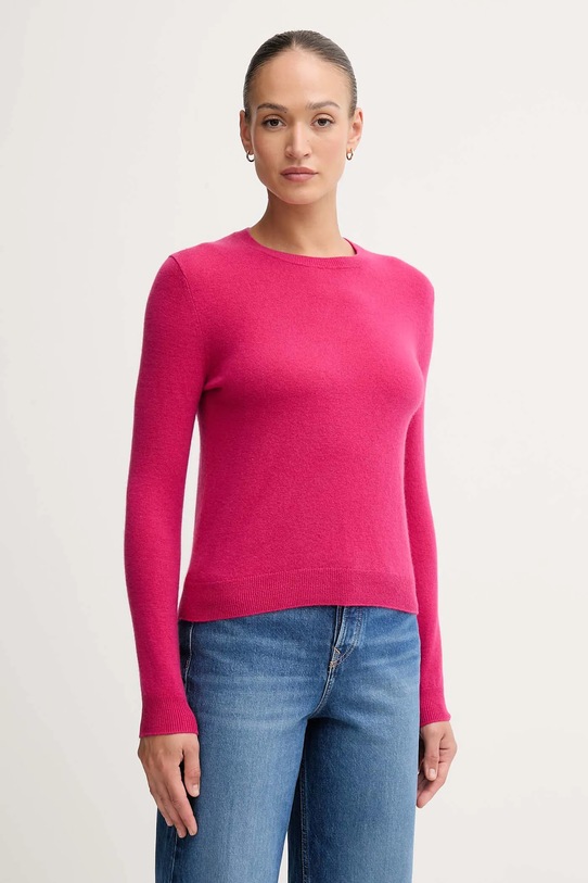 Шерстяной свитер United Colors of Benetton тонкий розовый 1002D1K01