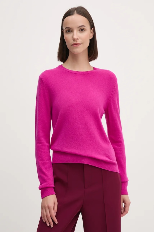 Шерстяной свитер United Colors of Benetton розовый 1002D1K01