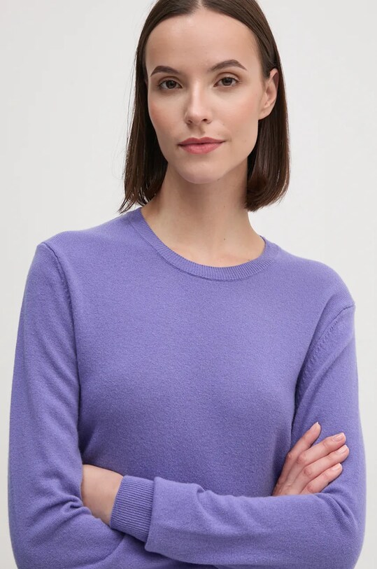 Вовняний светр United Colors of Benetton 1002D1K01 фіолетовий AW24
