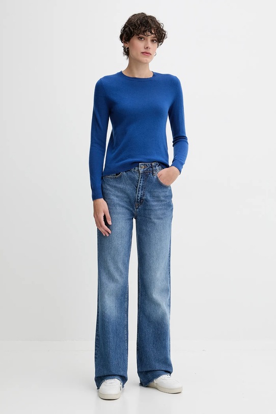 United Colors of Benetton sweter wełniany 1002D1K01 niebieski AW25