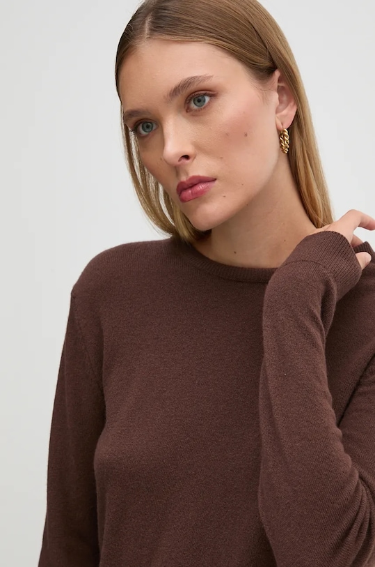 Vlněný svetr United Colors of Benetton hnědá 1002D1K01