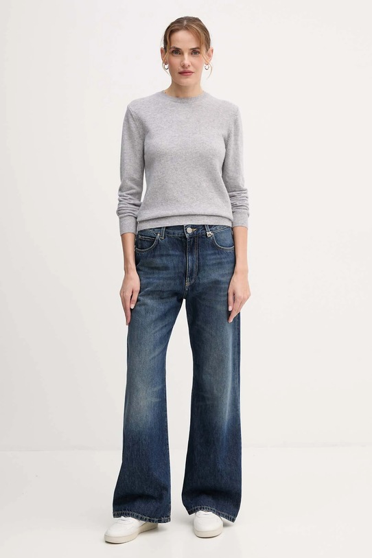 United Colors of Benetton sweter wełniany 1002D1K01 szary AW25