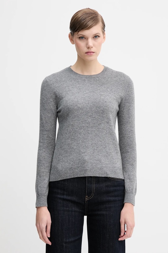 United Colors of Benetton sweter wełniany okrągły szary 1002D1K01