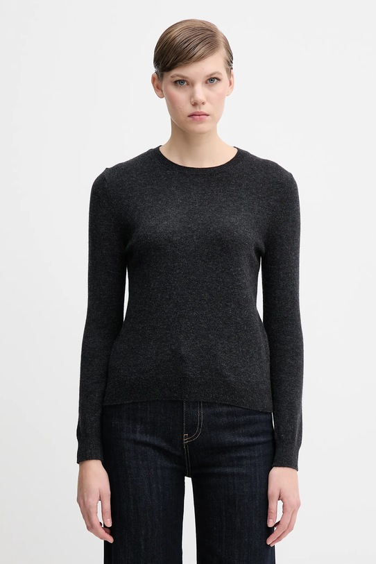 United Colors of Benetton sweter wełniany okrągły szary 1002D1K01