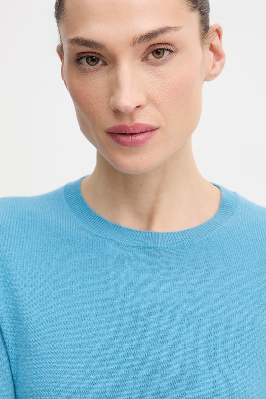 United Colors of Benetton sweter wełniany niebieski 1002D1K01