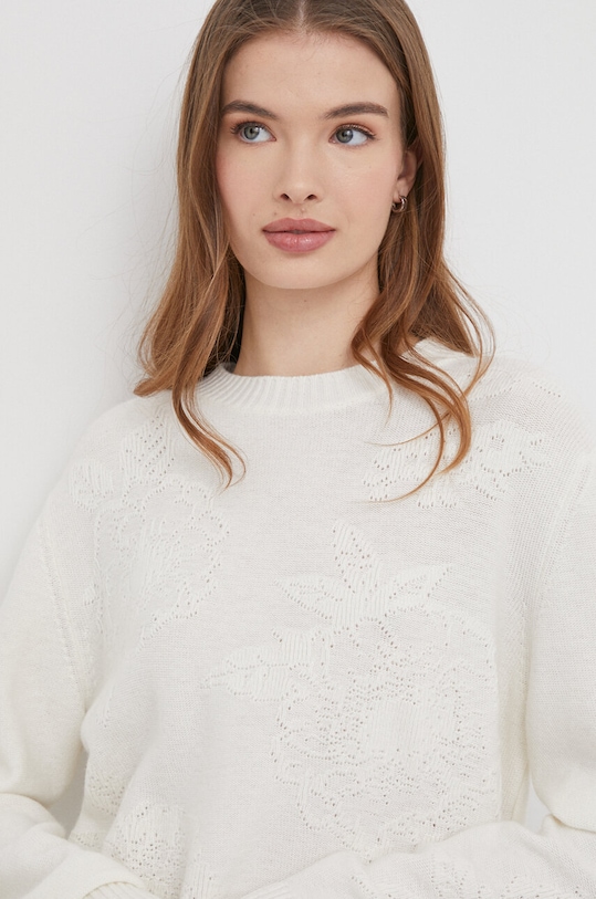 United Colors of Benetton sweter z domieszką wełny beżowy 1235D109W