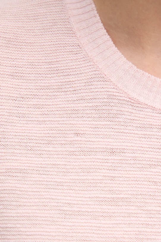 United Colors of Benetton vestă cu amestec de in 105GD109Z roz