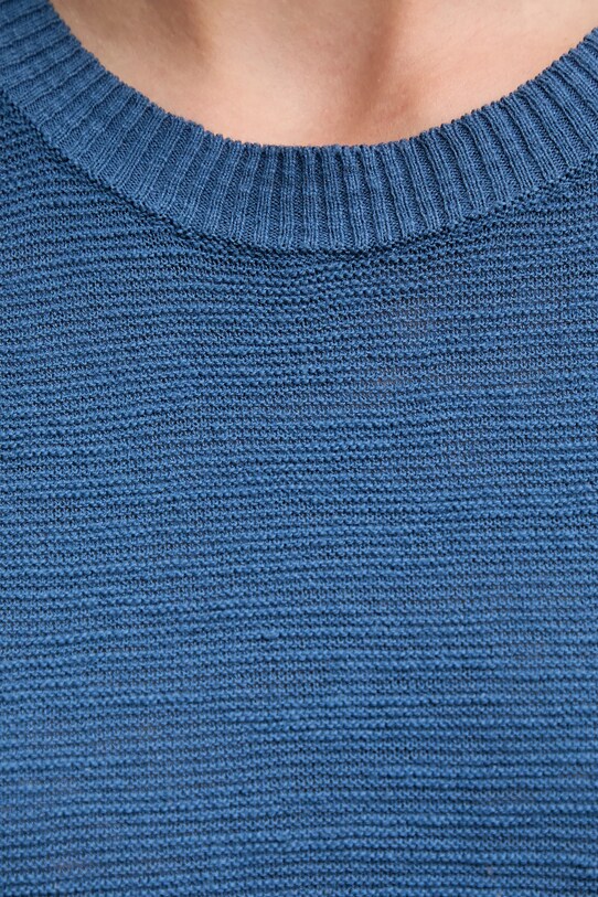 United Colors of Benetton mellény vászonkeverékből 105GD109Z kék