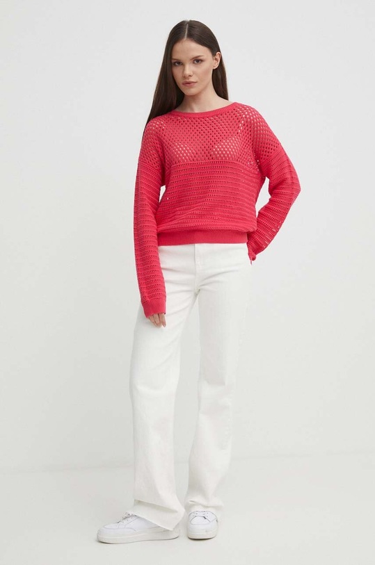 Bavlněný svetr United Colors of Benetton 1077D10AE růžová SS24