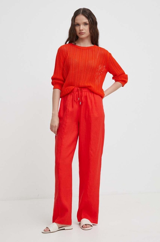 Bavlnený sveter United Colors of Benetton 1394D10AF oranžová SS24