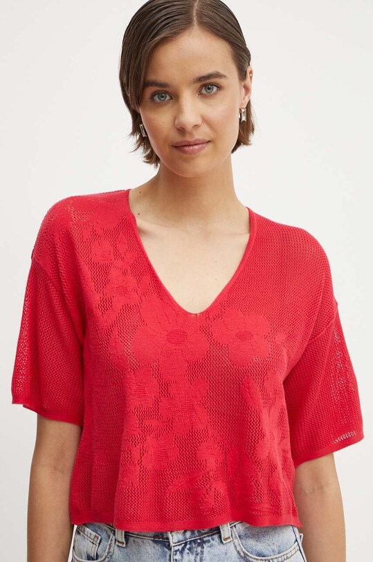 United Colors of Benetton tricou uni roz 103CD401M