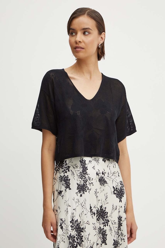 Футболка United Colors of Benetton relaxed чёрный 103CD401M