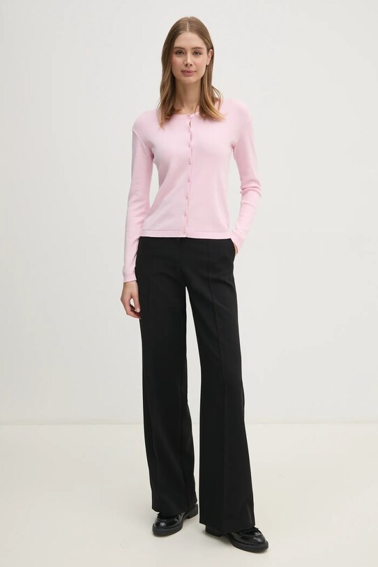 United Colors of Benetton cardigan din bumbac 1091D5558 roz AA00
