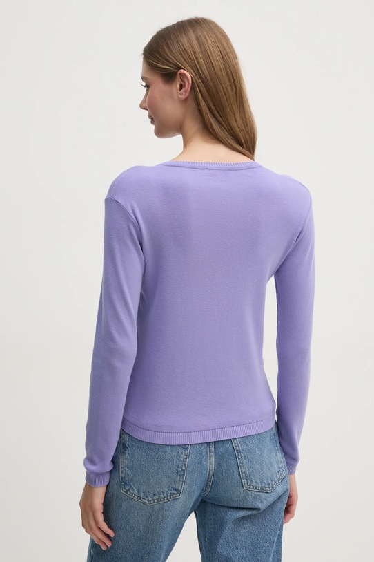Odzież United Colors of Benetton kardigan bawełniany 1091D5558 fioletowy