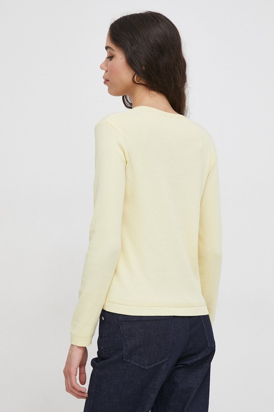 Odzież United Colors of Benetton kardigan bawełniany 1091D5558 żółty