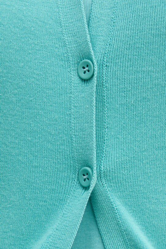 United Colors of Benetton cardigan din bumbac 1091D5558 turcoaz