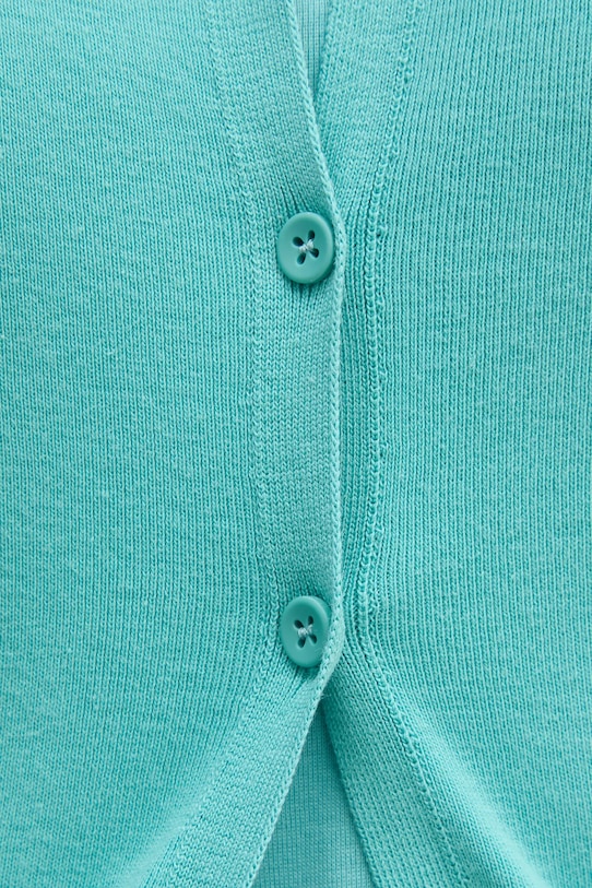 Bavlněný kardigan United Colors of Benetton 1091D5558 tyrkysová