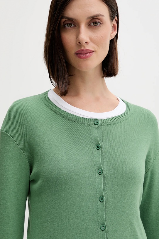Bavlněný kardigan United Colors of Benetton zelená 1091D5558