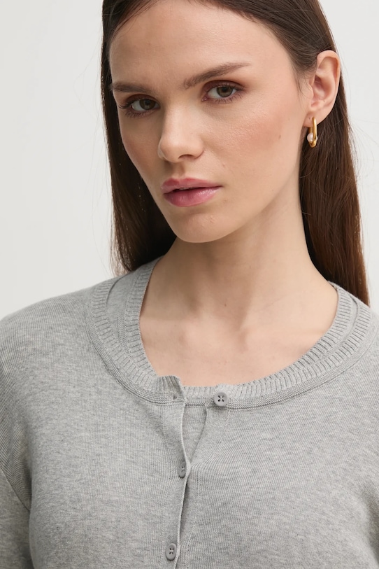 United Colors of Benetton kardigan bawełniany szary 1091D5558