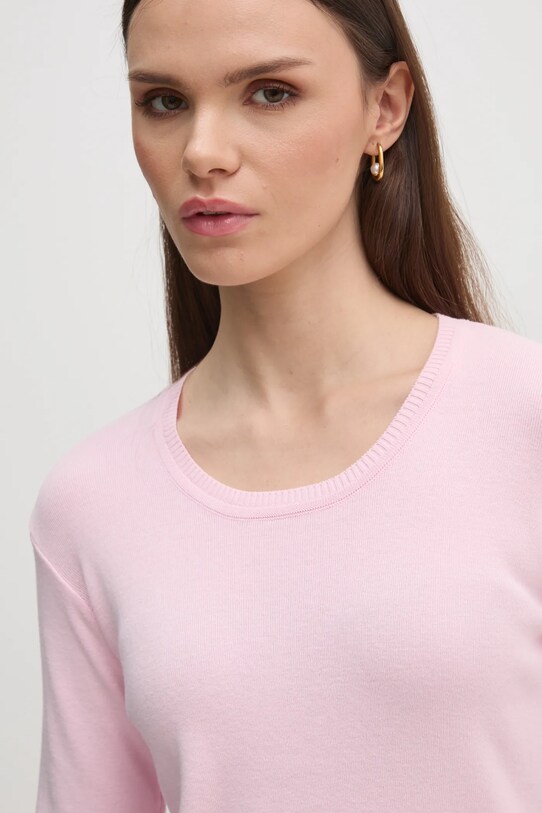 United Colors of Benetton maglione in cotone rosa 1091D1M08