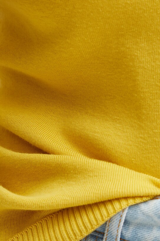 United Colors of Benetton pulover de bumbac 1091D1M08 galben