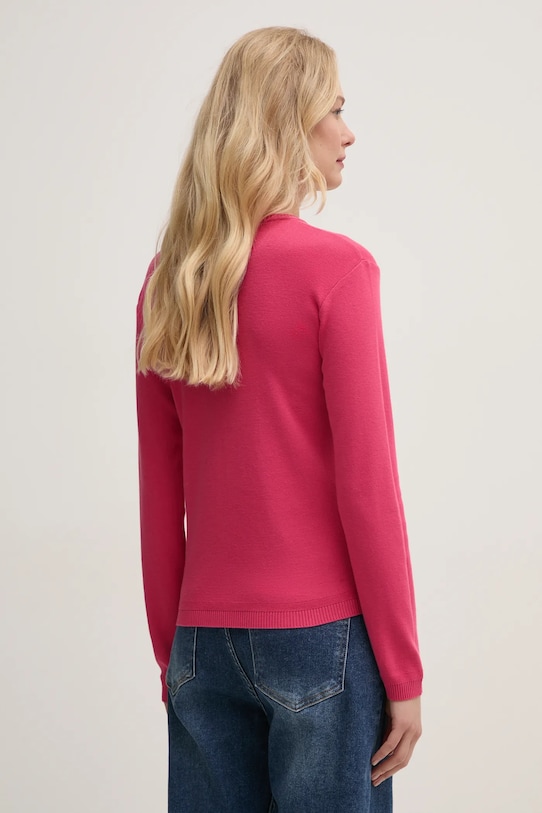 Одяг Бавовняний светр United Colors of Benetton 1091D1M08 рожевий