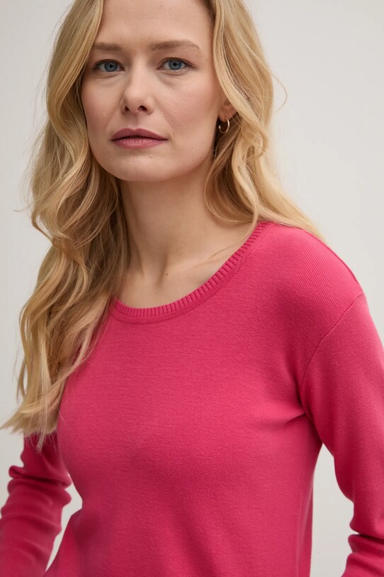 Бавовняний светр United Colors of Benetton рожевий 1091D1M08