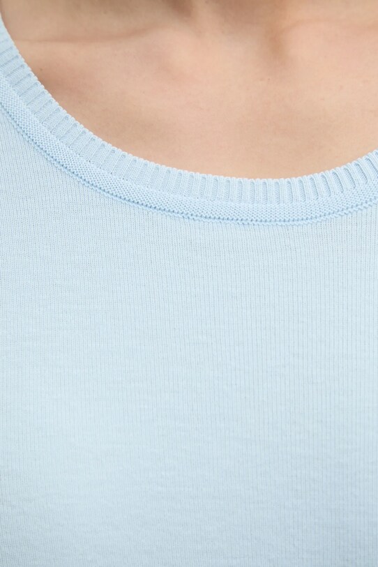 Хлопковый свитер United Colors of Benetton 1091D1M08 голубой