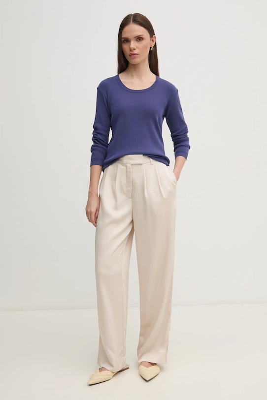 United Colors of Benetton sweter bawełniany 1091D1M08 granatowy SS25