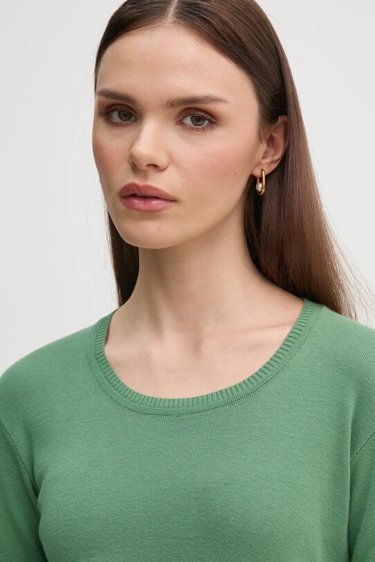 United Colors of Benetton maglione in cotone verde 1091D1M08