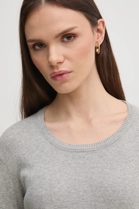 United Colors of Benetton sweter bawełniany szary 1091D1M08