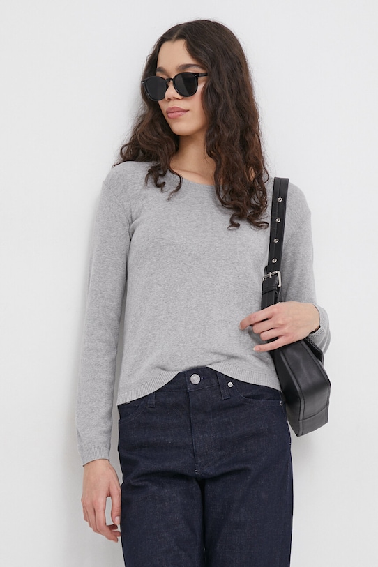 United Colors of Benetton sweter bawełniany bawełna szary 1091D1M08