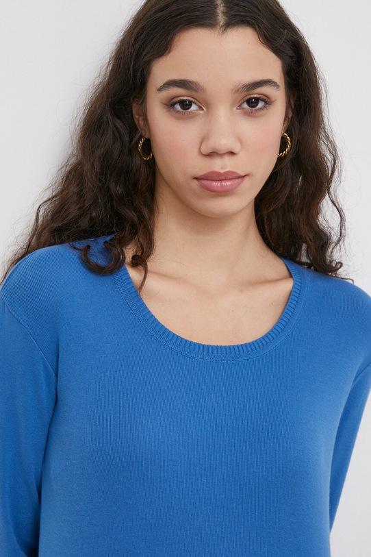 United Colors of Benetton sweter bawełniany niebieski 1091D1M08