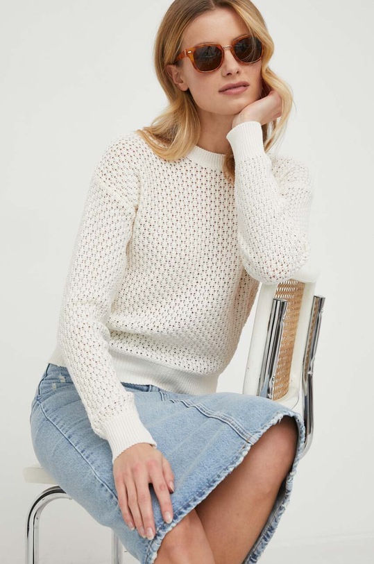 United Colors of Benetton sweter bawełniany bawełna beżowy 1077D108V