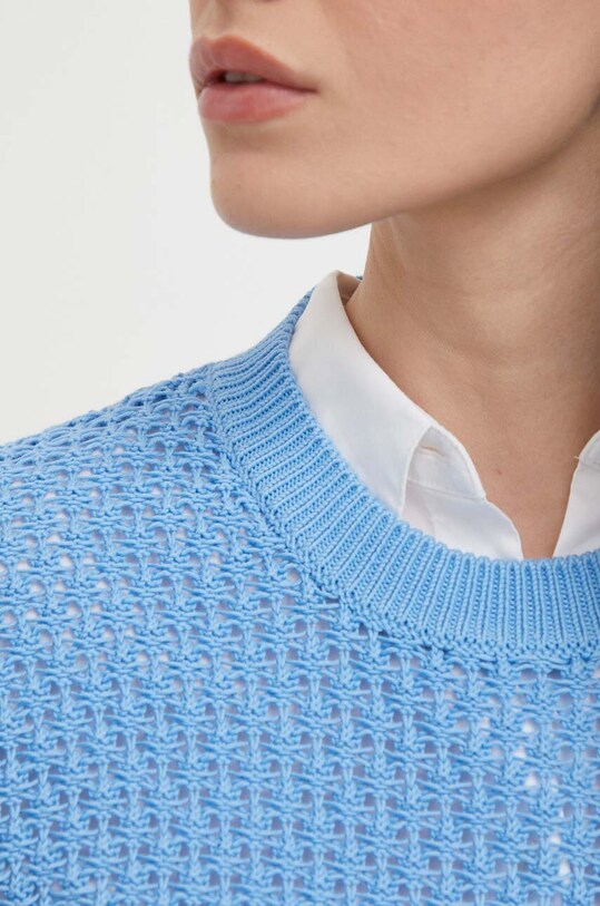 United Colors of Benetton sweter bawełniany 1077D108V niebieski