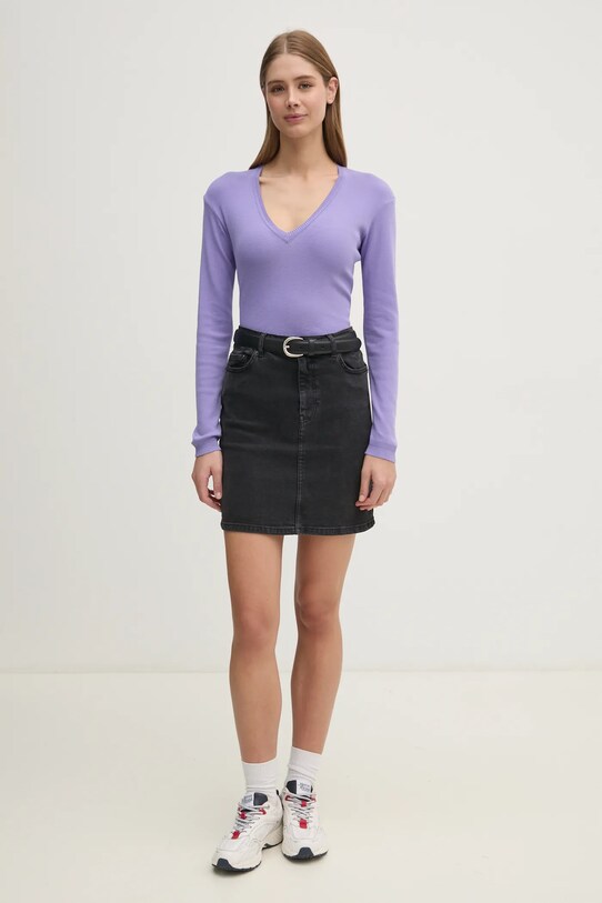 United Colors of Benetton sweter bawełniany 1091D4625 fioletowy AA00