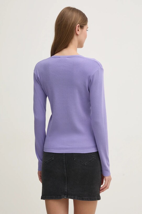 Odzież United Colors of Benetton sweter bawełniany 1091D4625 fioletowy