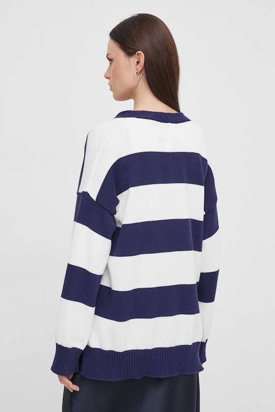 Odzież United Colors of Benetton kardigan bawełniany 1494E6035 granatowy